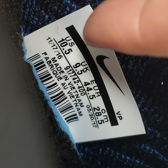 NWOB Nike Flight Bonafide Flyknit Sneaker Blue - Picture 7 of 8